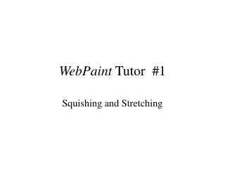 WebPaint Tutor #1