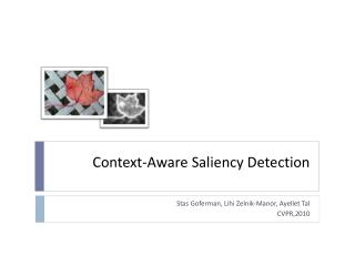 Context-Aware Saliency Detection