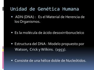 Unidad de Genética Humana