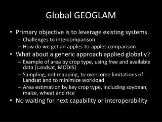 Global GEOGLAM