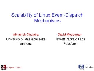 Scalability of Linux Event-Dispatch Mechanisms