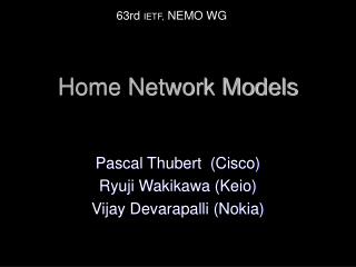 Home Network Models