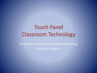Touch Panel Classroom Technology