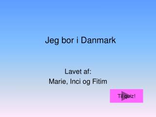 Lavet af: Marie, Inci og Fitim