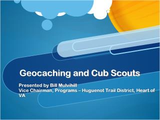 Geocaching and Cub Scouts