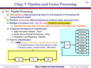 Chap. 9 Pipeline and Vector Processing