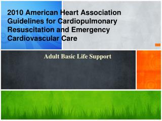 Adult Basic Life Support