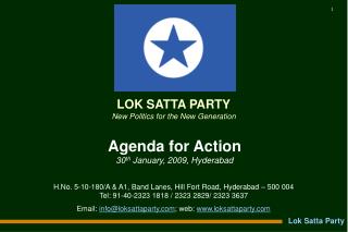 Agenda for Action 30 th January, 2009, Hyderabad