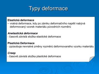 Typy deformace