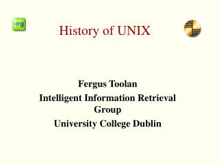 History of UNIX