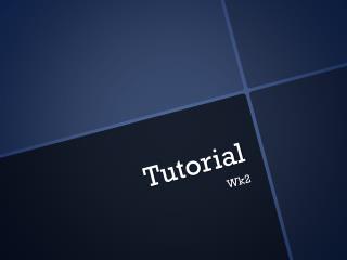 Tutorial