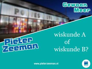 wiskunde A of wiskunde B?