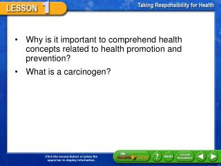 Why is it important to comprehend health concepts related to health promotion and prevention?