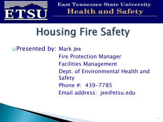 Housing Fire Safety