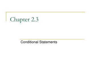 Chapter 2.3