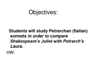 Objectives: