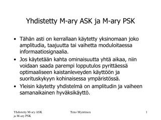 Yhdistetty M-ary ASK ja M-ary PSK
