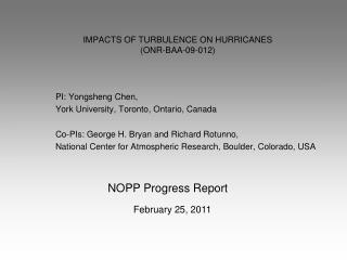 IMPACTS OF TURBULENCE ON HURRICANES (ONR-BAA-09-012)