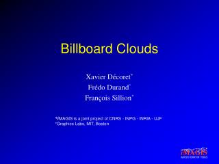 Billboard C	louds