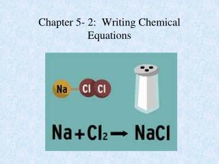 Chapter 5- 2: Writing Chemical Equations