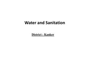 Water and Sanitation