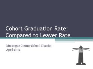 Cohort Graduation Rate: Compared to Leaver Rate