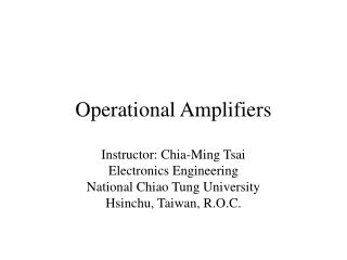 Operational Amplifiers