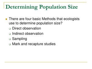 Determining Population Size