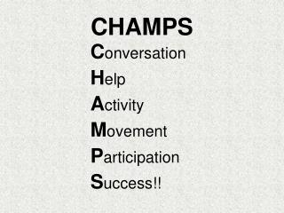 CHAMPS