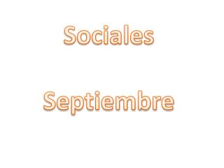 Sociales Septiembre