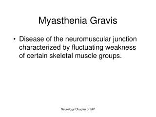 Myasthenia Gravis