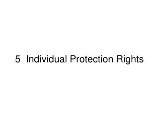 5 Individual Protection Rights
