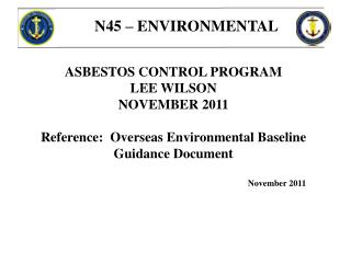 N45 – ENVIRONMENTAL