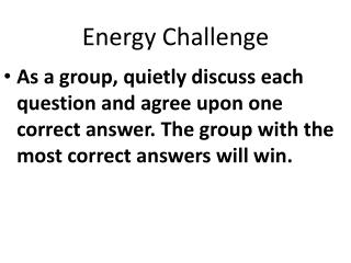 Energy Challenge