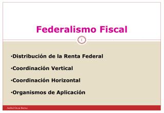 Federalismo Fiscal