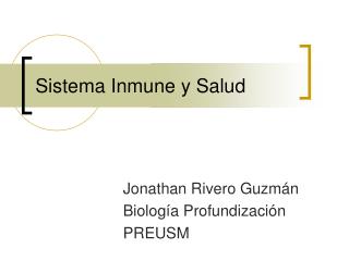 Sistema Inmune y Salud