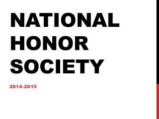 National Honor Society