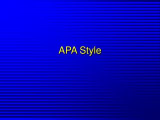 APA Style