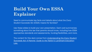 Build Your Own ESSA Explainer