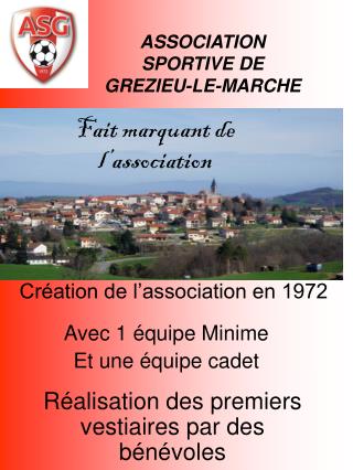ASSOCIATION SPORTIVE DE GREZIEU-LE-MARCHE