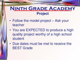 Ninth Grade Academy