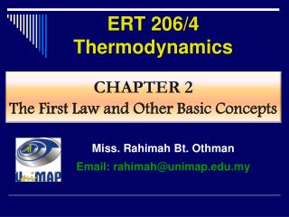 CHAPTER 2 The First Law and Other Basic Concepts