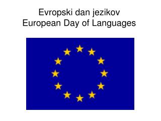 Evropski dan jezikov European Day of Languages