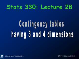 Stats 330: Lecture 28