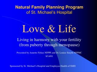 Natural Family Planning Program of St. Michael’s Hospital