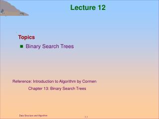 Lecture 12