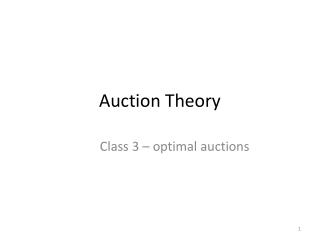 Auction Theory