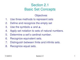 Section 2.1 Basic Set Concepts