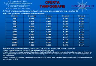 OFERTA TAMPOGRAFIE