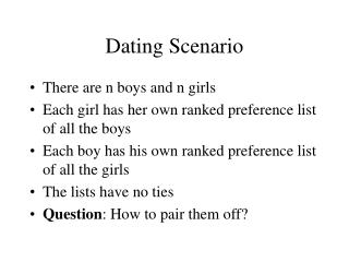 Dating Scenario